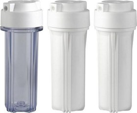 Resim SUZUKI Technology Su Arıtma Cihazı 10’’ 3 ’lü Filtre Kabı ( Housing ) Çift O - Ringli Seti 