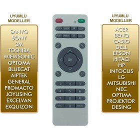 Resim Polaxtor Akıllı Projeksiyon Kumanda Unıversal Tüm Modellere Uyumlu V4 Rk-41 Yazısız 