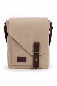 Resim Old Cotton Mumlu Kanvas Erkek Postacı Çantası Günlük Tablet Omuz Çantası 22x28 cm 