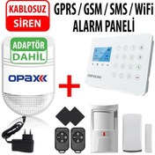 Resim Ard-575 Gprs/gsm/wıfı Kablolu/kablosuz Alarm Paneli Ve Bgr-09 Kablosuz Sirenli (1 Yıl Ahm Ücretsiz) 