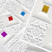 Resim 10 Adet 3D Klasik Stil PC Çatı Stickerları, Kendiliğinden Yapışkan Su Geçirmez Köpük Duvar Kağıdı, Salon, Yatak Odası İçin Dekoratif Tavan Panelleri 