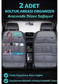 Resim Bod Ecolux Serisi Araba Oto Koltuk Arkası Eşya Düzenleyici Araç İçi Organizer 2'li Set M 