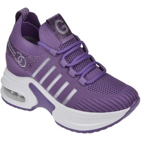 Resim Guja İçten Gizli Dolgu Tabanlı Kadın Spor Ayakkabı GJ-30014 MOR 