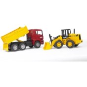 Resim Bruder MAN Damperli Kamyon ve FR130 Kepçe BR02752 