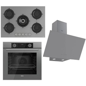 Resim Fryart CS Serisi Gri Ankastre Set (RS038 - XE63CPR - D079) 
