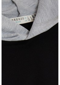 Resim Breeze Girls & Boys Erkek Çocuk Sweatshirt Kapüşonlu Yazı Baskılı 8-14 Yaş, Siyah-siyah Siyah 