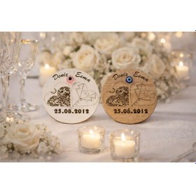 Resim Magnet Kişiye Özel Düğün Nişan Söz Kına İçin No8 