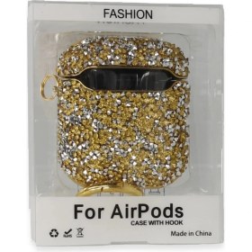 Resim Mepura Newface Airpods 2 (2.nesil) Mira Taşlı Kılıf - Gold 