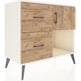 Resim Hyperion Şifonyer Tek Raflı 2 Çekmeceli Tek Kapaklı 88x44x80 Aytaşı-çam Çam 