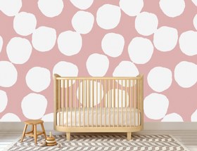 Resim PINK POLKA DUVAR KAĞIDI 