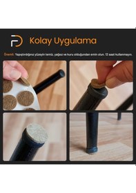 Resim Furndiy Kendinden Yapışkanlı Kare Keçe 20 Mm X 20 Mm Siyah 40 Parça Siyah 