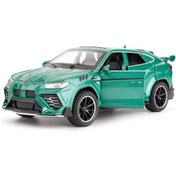 Resim Likeable Oyuncak Araba 1/32 Lamborghini Urus Model Araba Için Işık Ve Ses İle Geri Çekin Oyuncak Yeşil Araba-658 Yeşil 