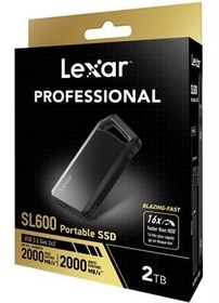 Resim LEXAR 2TB LSL600X002T-RNBNG EXT.SSD 2TB USB3.2 GEN2X2 UP TO 2000MB/S READ AND 2000MB/S WRITE 