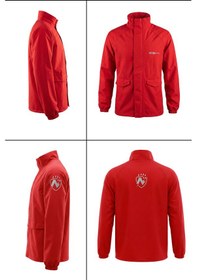 Resim Kırmızı Suya Dayanıklı Alt Üst Motosiklet Yağmurluk Seti Taşıma Kılıflı, Oxford Kumaş Membranlı 