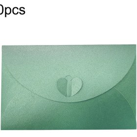 Resim 10 Adet Aşk Tokası İnci Kağıt Davet Mektubu Kırmızı Pembe Göl Mavi Koyu Yeşil 