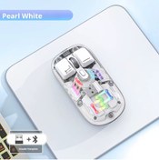 Resim XTRIKE ME Mouse Bluetooth + 2,4Ghz Wireless Rgbli Mouse Transparent Kablosuz Mouse 6400dp 