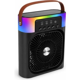 Resim Mini Klima Fan Buharlı Soğutucu Rgb LED Işıklı Taşınabilir Masaüstü Fan 