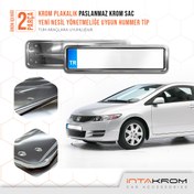 Resim İntachrom Honda Civic Krom Plakalık - Hummer Tip 2 Adet 