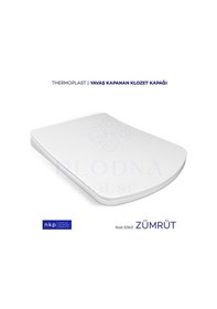 Resim Zümrüt Kare Yavaş Kapanan Klozet Kapağı Üstten Sıkmalı Menteşeli 