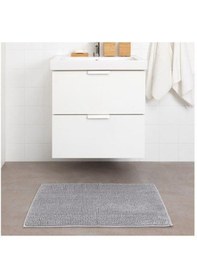 Resim Banyo Paspası Mikrofiber Açık Gri MeridyenDukkan 50x80 Cm Mikrofi Gri 