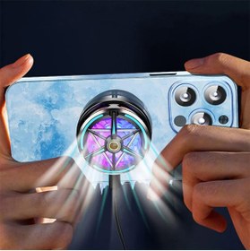 Resim EXENAR Manyetik Gaming Cep Telefon Hava Soğutma Fanı Metal Radyatör Soğutucu İos Android Pubg Gaming Uyumlu 