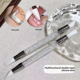 Resim 1 adet Çift Uçlu Tırnak Sanatı Aracı - Ayna Tozu Uygulayıcı ve Kabartma Şablonu ile Kalem, Manikür, Pedikür, Tırnak Sanatı Tasarımları için Çok Fonksiyonlu Basma Çubuğu - Profesyonel ve Ev Kullanımı, Kokusuz, Kolay Temizlenebilir Güzellik İstasyonu Temel, Tırnak Aksesuarları, Pedikür Ekipmanı, Şık Tasarım, Dayanıklı Yapı, Güzellik Tutkunları, Manikür Aksesuarı, Kompakt Tasarım, Yüksek Kaliteli Malzeme, DIY Manikür Sevginleri, Nokta Kalem, Mandala Noktaleme Aracı, Silik Aracı, Tırnak Teknisi Ma 