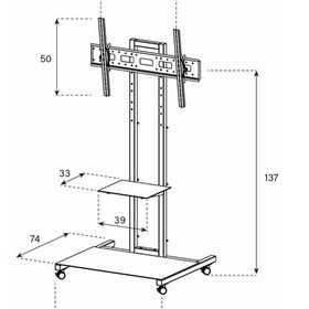 Resim Sonorous Pr 2000 - Sg 40''- 65'' İnç Televizyon Tv Kilitli Tekerlekli Sunum Proje Standı Sehpası 