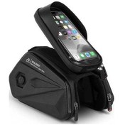 Resim Pazly Dokunmatik Ekran Bisiklet Çantası Su Geçirmez Sert Kabuklu Ön Çerçeve Çanta Mtb/yol Bisikleti Siyah Siyah 