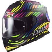 Resim LS2 SSTORM 2 POWER MAT SİYAH-GÖKKUŞAĞI KASK 