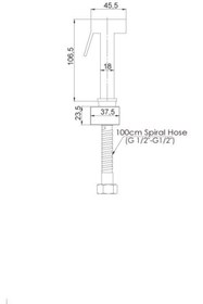 Resim GPD Spiralli Taharet El Duşu Pirinç Sts03 