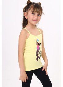 Resim Toontoy Kids Toontoy Kız Çocuk Deniz Kızı Baskılı Pul İşlemeli Atlet Sarı 