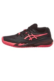 Resim Asics Gel Resolution X Kadın Siyah Kırmızı Tenis Ayakkabısı 