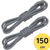 Resim Foottab 150 Cm Gri Yuvarlak Bot Bağcığı, Fitilli Dayanıklı Sağlam Bağcık, Ayakkabı Bağcığı Bağı Ipi 