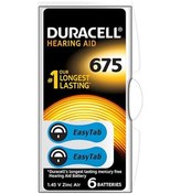 Resim DURACELL 675 NO KULAKLIK PİLİ 6LI PAKET 