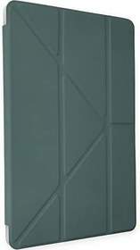 Resim UnDePlus iPad Air 4/5. Nesil 10.9 ile uyumlu Kılıf Kalem Şarj Bölmeli Case (10.Nesil Değildir) Koyu Yeşil 