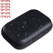 Resim Honmex 2 Adet Eva Depolama Kutusu - Kulaklık, Veri Kablosu Ve 2.5" Taşınabilir Disk İçin, 14x10x4cm Yatay Ağızlı , Hafif Ve Dayanıklı Siyah 