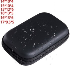Resim Honmex 2 Adet Eva Depolama Kutusu - Kulaklık, Veri Kablosu Ve 2.5" Taşınabilir Disk İçin, 14x10x4cm Yatay Ağızlı , Hafif Ve Dayanıklı Siyah 