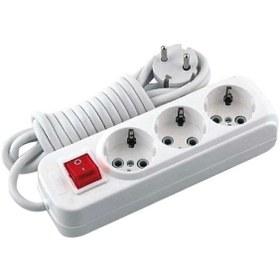 Resim Skygo Asel Ara Kablo 3 lü 2 Metre Anahtarlı Priz 