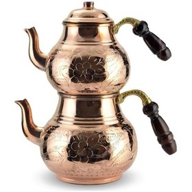 Resim İşleme Bakır Aile Boyu İşlemeli Bakır Çaydanlık Bakır 