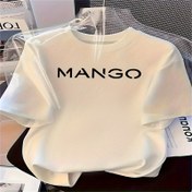 Resim Kadınlar için Rahat MANGO Grafik Tişört - Yumuşak, Nefes Alabilen, Yuvarlak Yaka Kısa Kollu Üst "MANGO" Baskısı ile, Tüm Mevsimler İçin Günlük Giyim, Rahat Giyim | Yuvarlak Yaka Gömlek | Konforlu Kesim, Bayanlar Tişörtleri 