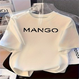 Resim Kadınlar için Rahat MANGO Grafik Tişört - Yumuşak, Nefes Alabilen, Yuvarlak Yaka Kısa Kollu Üst "MANGO" Baskısı ile, Tüm Mevsimler İçin Günlük Giyim, Rahat Giyim | Yuvarlak Yaka Gömlek | Konforlu Kesim, Bayanlar Tişörtleri 