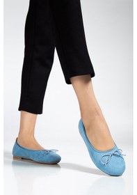 Resim Ghattix Günlük Kadın İnce Taban Babet Mavi Mavi 