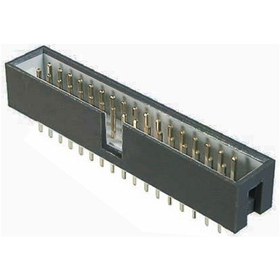 Resim Pcb Konnektör 26 Pin Erkek Kilitsiz Düz, Siyah Renk, Header, 26 Contacts, Straight, Pitch 2.54mm X 2.54mm, Black-18009 