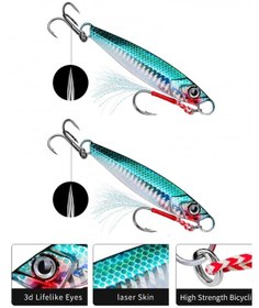 Resim Jig Yem Rapala Lures Yapay Yem 2 Adet 21gr.7cm Antrasit 