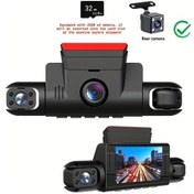 Resim Xuweiwei 4 Kameralı Araç Dashcam 32g Kartlı Gece Görüşlü G-sensor Hareket Algılama Döngü Kayıt Sürücü İzleme Güvenlik Kamerası 