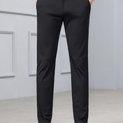 Resim Erkek Yazlık Rahat Skinny Pantolon, Orta Bel Normal Kalıp, Düz Renk, Naylon %79,10 Elastan %20,90, Yüksek Esneklikte Triko Kumaş, Fermuarlı, Cepli, Kemer Yok, Hafta Sonu Rahat - 160g/m² 