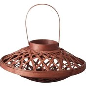 Resim Trendooze Bambu Mum Fenerler, Bahçe Oturma Koyu-kahverengi 36x18x17cm Aile Yanı 36x18x17cm 