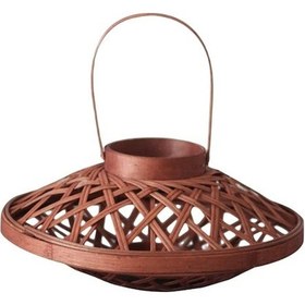 Resim Trendooze Bambu Mum Fenerler, Bahçe Oturma Koyu-kahverengi 36x18x17cm Aile Yanı 36x18x17cm 