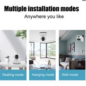 Resim Vkemall 1080p Wıfı Güvenlik Kamerası, 360 Açı Ayarlı, İki Yönlü Konuşma, 10m İnfrafed Night Vision, Sessiz Motorlu İzleme Kamerası 