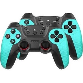 Resim Dancemonkey Jzcat 2.4g Kablosuz Çift Gamepad Android Tv İçin Yeşil, Dayanıklı Design 